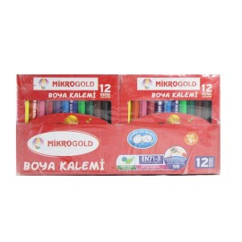 MİKROGOLD 12 RENK BOYA KALEMİ 