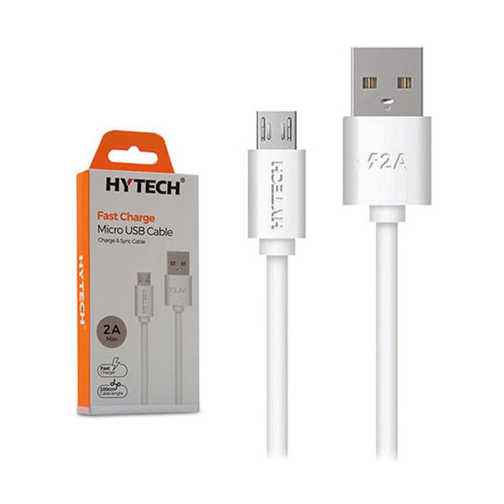 HYTECHHYTECH HY-X82-X83 1M 2A MİCRO BEYAZ/SİYAH USB KABLO*108